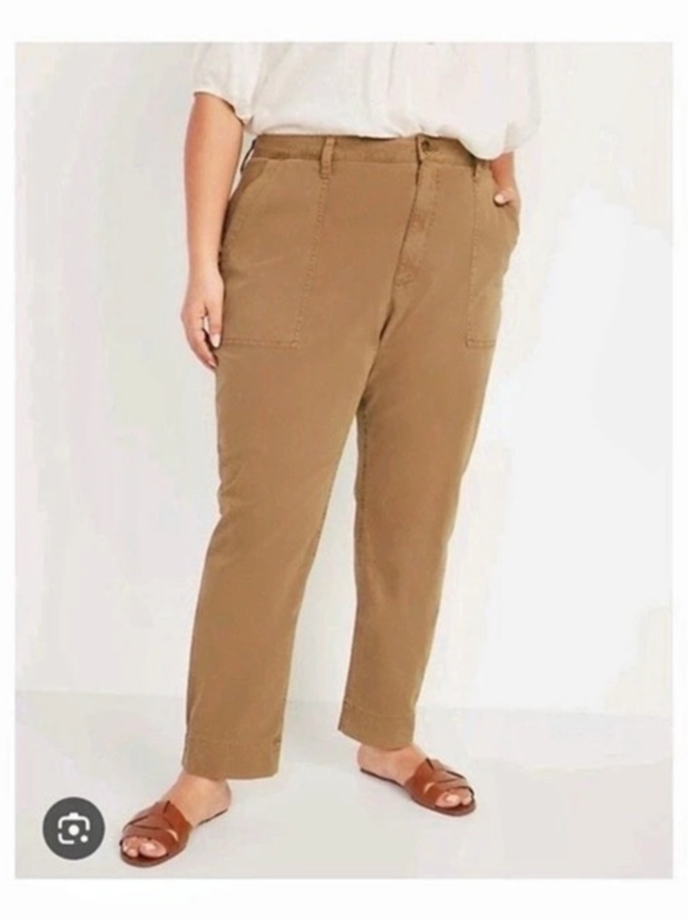 Old Navy High-Rise Minimalist Workwear Pants Tan Size 24 NWT
